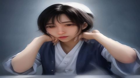 动漫爱好者在安静书房内翻阅番剧推荐清单，桌面摆放着笔记本电脑，屏幕上显示高分追番排行榜页面